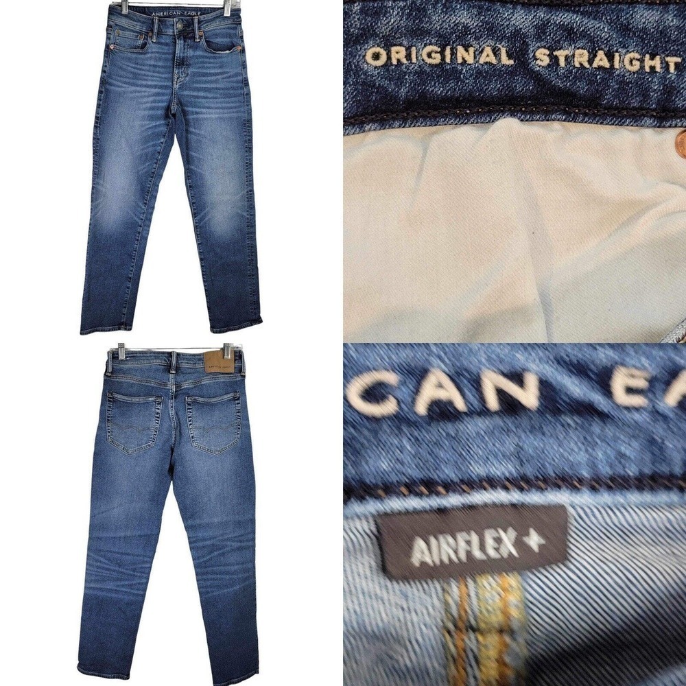American Eagle AE Jeans Men's Size 28X30 Original Straight Flex Stretch